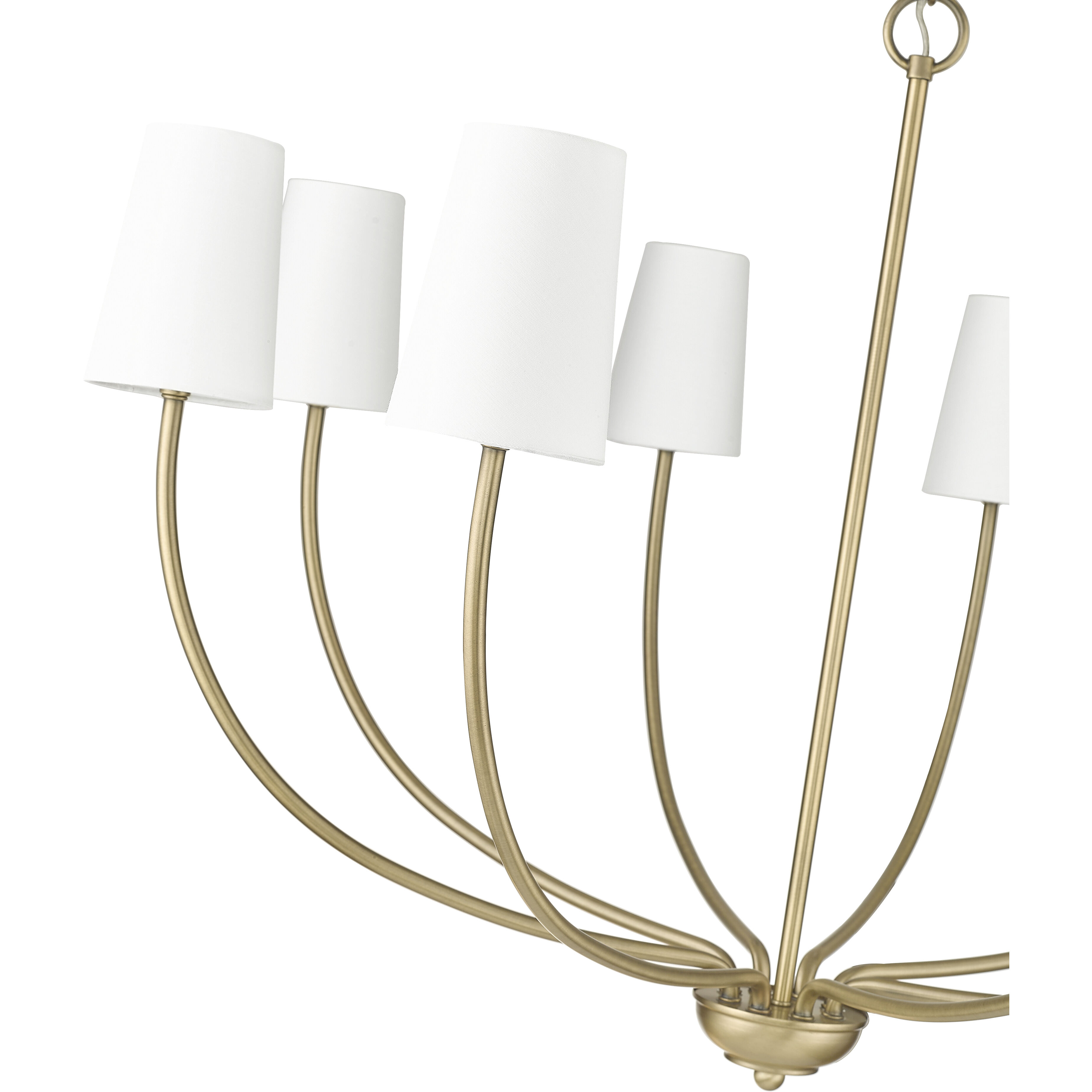 Kandor 8 Light 38 inch Vintage Brass Chandelier Ceiling Light